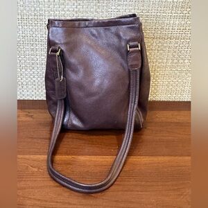 🌟HP🌟VTG 1990s Easy Spirit Brown Pebbled Leather 2 Compartment Hobo Shoulder Bag